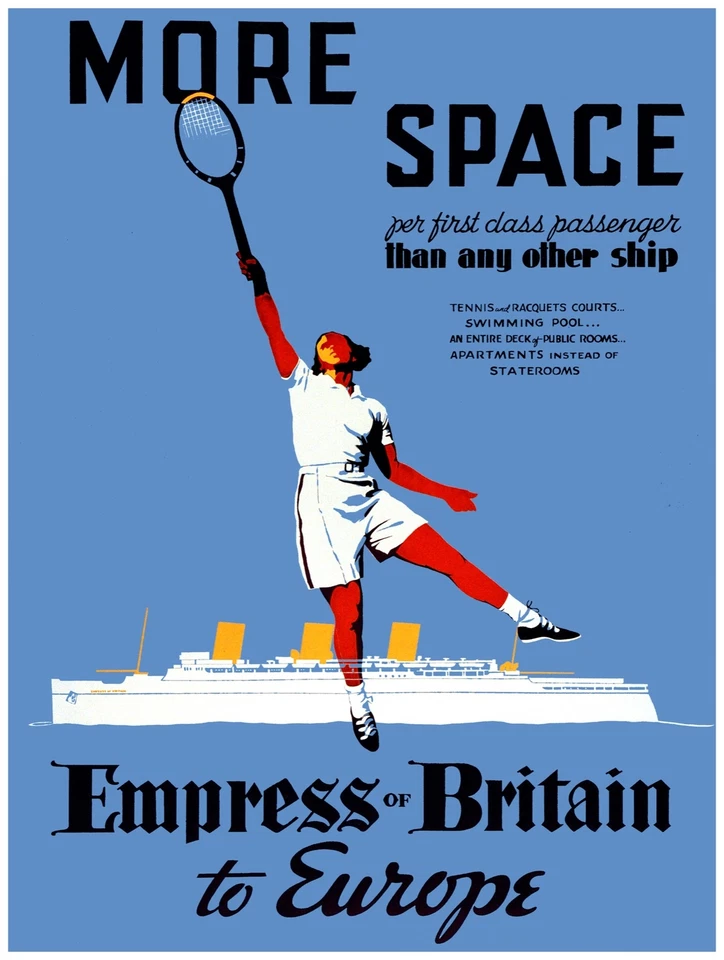 8071.Póster decorativo.Diseño de arte de pared para habitación de casa.Jugador de tenis.Crucero a Europa Foto 1 de 1