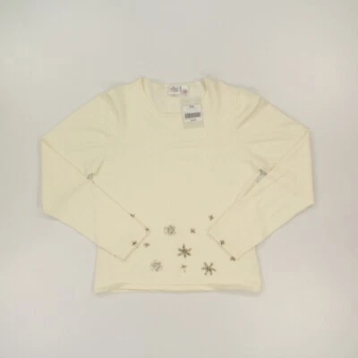 Sears Wish For Joy Women's Beaded Snowflake Sweater Size Small Cream NWT - Image 1 of 4
