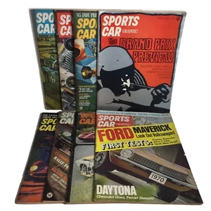 Sports Car Graphic Lot Of 8 Magazines 1965 To 1969 Racing Vintage Cars - Picture 1 of 7