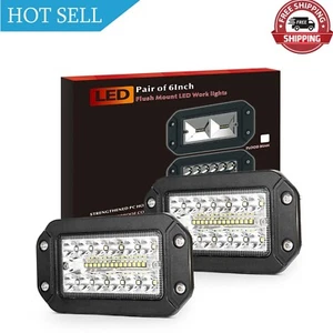 Flush Mount LED Light Pods, BUNKER INDUST 2Pcs 6 Inch Spot Flood Combo Beam 6... - Picture 1 of 9
