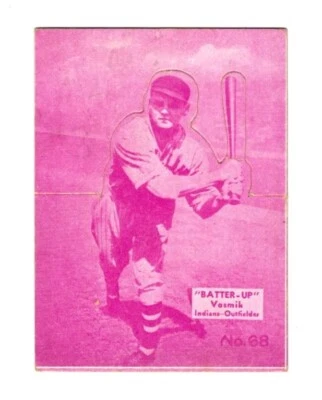 1934-1936 R318 Batter Up #68 Cleveland Indians Outfielder Joe Vosmik Rookie RC - Image 1 of 2