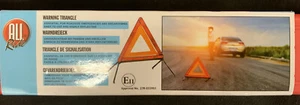 EMERGENCY BREAKDOWN WARNING TRIANGLE EUROPEAN ROAD HAZARD SAFETY RED EU STANDARD - Picture 1 of 2