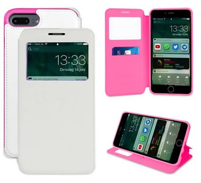 Apple IPHONE 7 PLUS Infolio V Rosa con Gel Teléfono Celular Estuche Billetera Portatarjetas  Foto 1 de 1