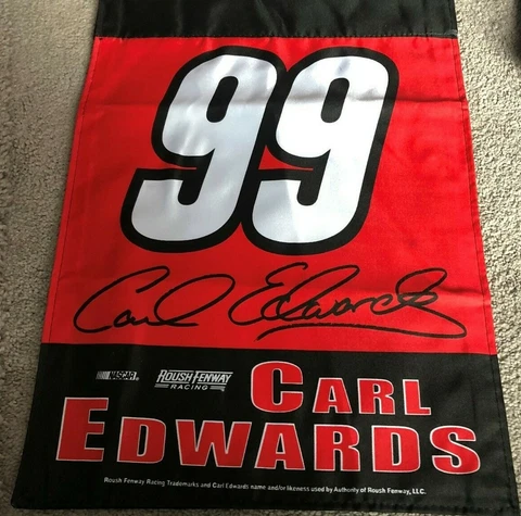 Carl Edwards # 99 OFFICE DEPOT DOUBLE SIDED 13 x 18 GARDEN FLAG ! FREE SHIPPING Cover
