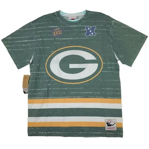 Green Bay Packers Mitchell & Ness NFL Large Shirt Jumbotron 3.0 Green NWT - Picture 1 of 7