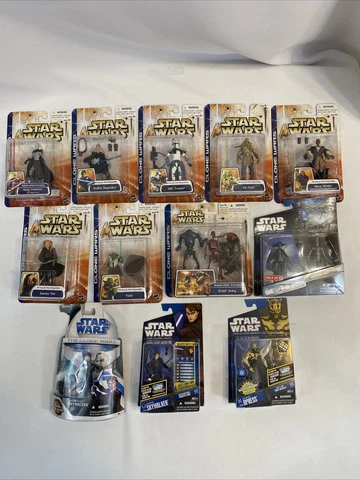 Star Wars 3.75 Clone Wars Figure Lot! See Description and Pictures! Hasbro! MOC Cover