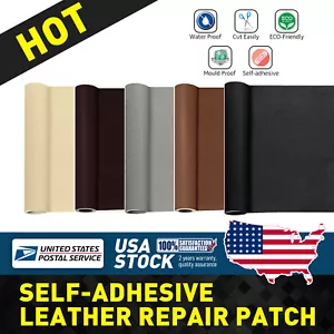 Self Adhesive Patch Leather Repair Tape for Car Seats Couch Furniture Upholstery - Picture 1 of 17