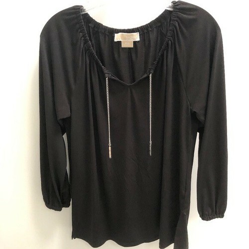 MICHAEL KORS COLLANA CATENA NERA TUNICA TOP PS