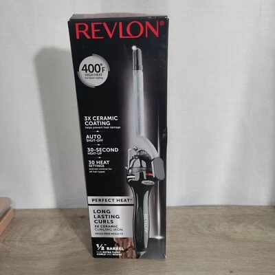 REVLON LONG LASTING Perfect Heat CURLING IRON, 1/2" - NEW - Image 1 of 4
