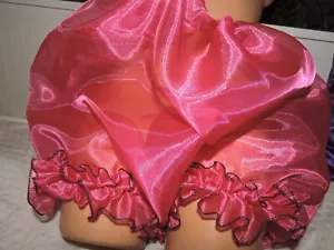 Sissy pink üppg Bloomer Panty pink steif Organza Nylon Negligee XXL - Bild 1 von 5