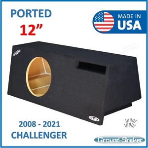 2008-2021 Dodge Challenger 12" Single PORTED Sub Box Subwoofer Enclosure VENTED - Picture 1 of 8