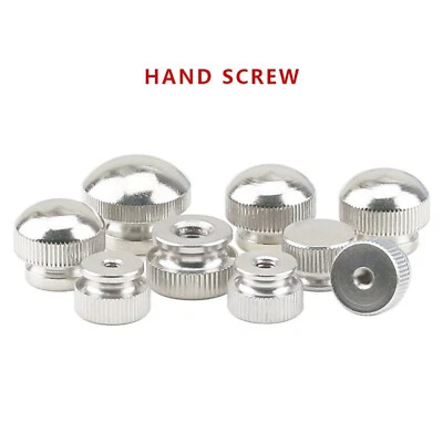 Rändelmutter M3 M4 M5 M6 M8 Durchgangsloch Vernickelt hohe Form Raendelmuttern - Bild 1 von 4