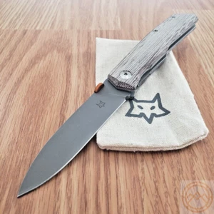 Fox Sicilian Folding Knife 3.38" Becut Steel Blade Green Canvas Micarta Handle - Picture 1 of 22