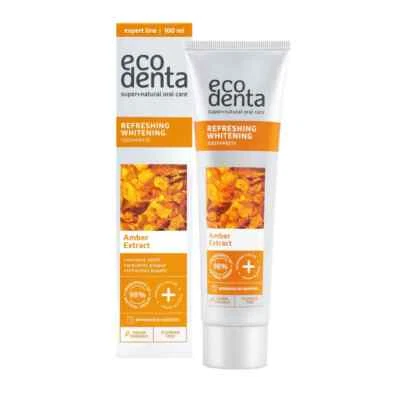 Ecodenta Whitening Anti-Plaque Breath Fresh Zahnpasta + AMBER Extract 100ml