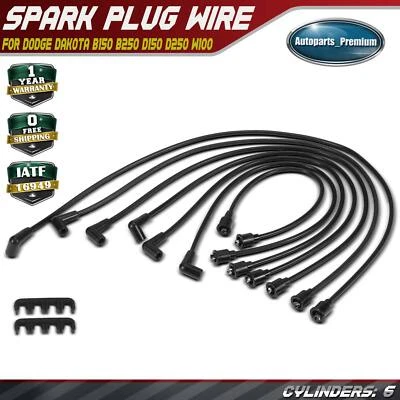 Juego de 7 cables de bujía para Dodge Dakota B150 B250 D100 D150 D250 W100 W150 3,9 L Foto 1 de 4