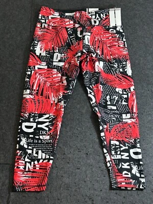 DKNY Mujer Deporte Yoga Correr Leggings 7/8 Longitud Cintura Alta DP9P1807 Talla L Foto 1 de 4