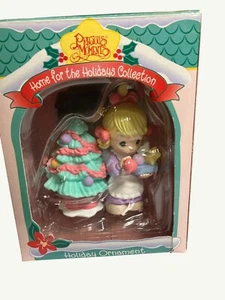 Precious Moments Home For The Holidays Collection Figurine Ornament Girl w/ Tree - Picture 1 of 10