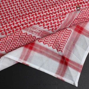 Bufanda roja Shemagh jordana Shemagh árabe para hombre Hatta Keffiye شماغ - Imagen 1 de 1