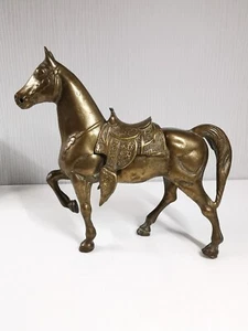 Messing Bronze Pferd mit abnehmbarem Sattel 8 cm - Bild 1 von 15