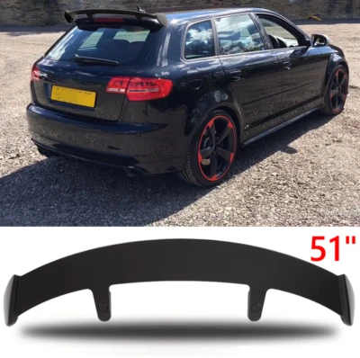 51" Rear Window Roof Spoiler Wing GT-Style Matte Black For 2006-13 AUDI A3 8P S3 Foto 1 de 4