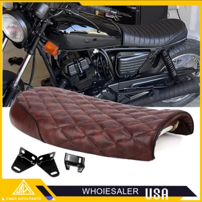 Asiento de corredor universal Hump Café sillín vintage para Honda CB GB Suzuki GS Yamaha Foto 1 de 4