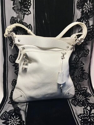 GIANNI CHIARINI Pebbled Leather VINTAGE Shoulder Bag with Key & Lock ITALY - EUC - Image 1 of 4