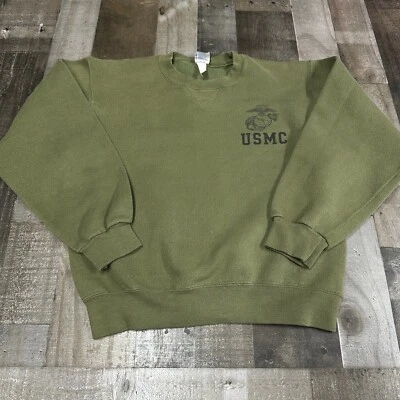 Sudadera De Colección USMC Hombres Pequeña S Verde Cuerpo de Marines de EE. UU. Suéter Militar Soffe Foto 1 de 4