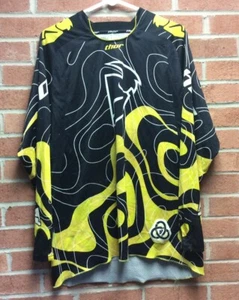 THOR CORE Dirt Bike ATV Motocross Racing Jersey Yellow , Black & White Men’s MED - Picture 1 of 4