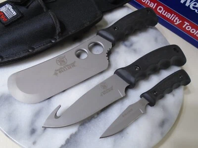 Smith & Wesson Camp Set 3 piezas Cuchillo Lote Cuchilla Guthook Tapa Cuchillos Full Tang Foto 1 de 4