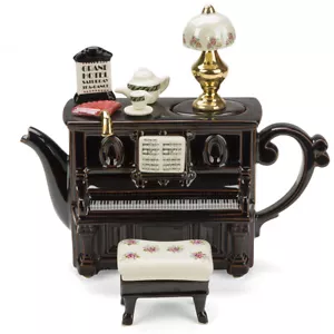 NEW The Teapottery Teapot Piano Tea Dance Large - Picture 1 of 4