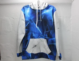 Into The AM Hoodie Sweatshirt Pullover Men's Large Geometric Lightning Blue - Picture 1 of 10