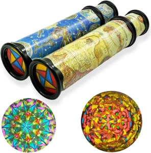 2 Pack Classic Kaleidoscope Toy,Magic Rotating Kaleidoscope,Stretchable Long Wor - Picture 1 of 12