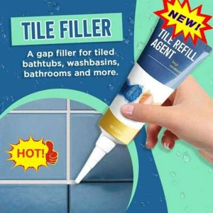 Tile Grouting Repair Agent Waterproof Bathroom Beauty Sticker Fast~ Seam D4E5 - Foto 1 di 11