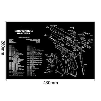 Alfombrilla de ratón AR15 AK47 Glock 17 19 1911 SAUER P320 pistola limpieza alfombrilla de goma  Foto 1 de 4