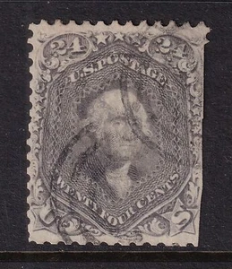 1862 Washington Sc 78 used 24c lilac single CV $400 fault (09 - Picture 1 of 1