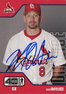2002 Upper Deck MIKE DIFELICE Signed Card autograph AUTO cardinals rays