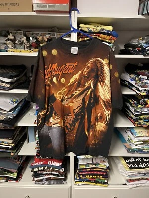 VTG 1995 Ted Nugent Spirit of the Wild Tour All Over Print Shirt XL Winterland - Image 1 of 4