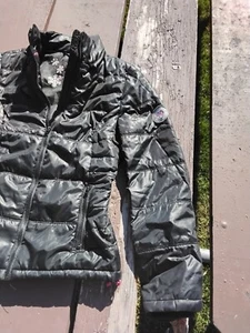 AEROPOSTALE PUFFER JACKET DONNA Tg S NERO manca il cappuccio - Foto 1 di 8