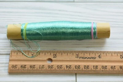 Gorgeous Moroccan Bulk LIGHT AQUA Silk Floss Spool (50+ Yards) Fly Tying