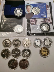 ALDERNEY SILVER FIVE POUNDS £5 coin set collection POUND - Picture 1 of 6