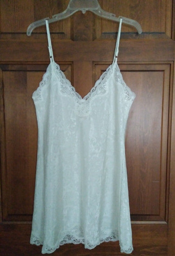 UNDERCOVER Camicia da notte vintage Victorias Secret etichetta oro slip dress crema avorio taglia M