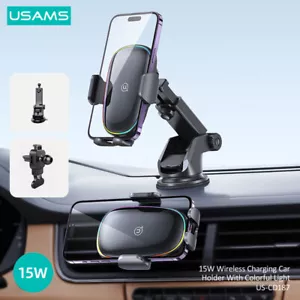 Wireless Qi car mobile phone holder car holder with inductive charging function 15W - Picture 1 of 7