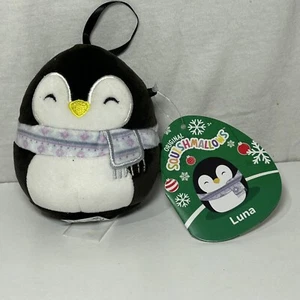 SQUISHMALLOWS ~ LUNA The Penguin ~ Plush Ornament 4” tall ~ New w Tags 2023 - Picture 1 of 5