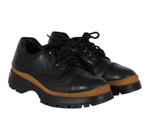 Prada Men Drixxen Derby Size US 8.5 UK 7.5 Black Tan Double Sole Hiking Low Boot - Picture 1 of 13