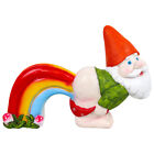 Rainbow Gnome Statue LGBTQ Nordic Nisse Sculpture for Patio Decoration