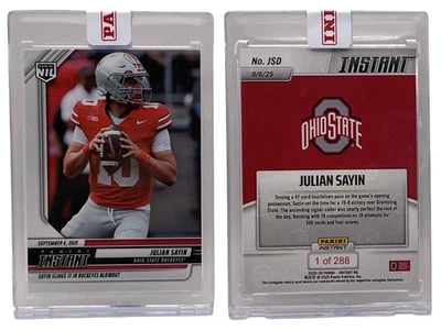 2025 Panini Instant NIL #JSD Julian Sayin Buckeyes /288 新秀前 (PRC) — 第 1/3 张图片