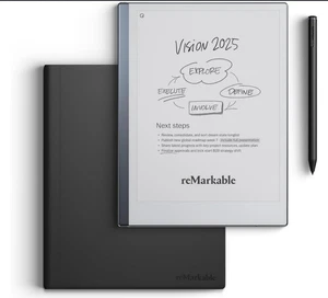 reMarkable 2 with Marker Plus & Black Leather Book Case | Bundle | 10.3" 8GB RAM - Picture 1 of 9
