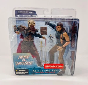 2002 ASH VS EVIL ASH ARMY OF DARKNESS 2-PK ESCLUSIVO MCFARLANE MOVIE MANIACS MOC - Foto 1 di 17