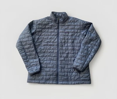 Patagonia Nano Puff Jacket Blue Grey Men’s 3XL Retail $239. - Image 1 of 4