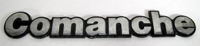 Jeep Comanche emblema guardabarros 1985 1986 1987 1988 1989 1990 1991 1992 cromo negro Foto 1 de 3